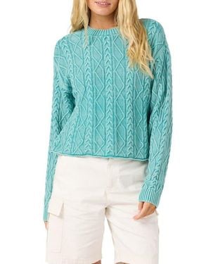 O'neill Sportswear Misha Cable Knit Sweater - Blue