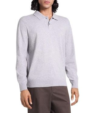 Theory Goris Long Sleeve Polo - White