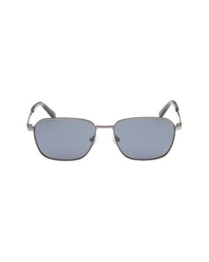 Abercrombie & Fitch 56Mm Round Sunglasses - Blue