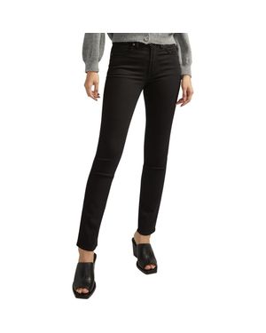 Silver Jeans Co. Curvy High-Waist Slim Straight Jeans - Black