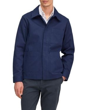 NN07 Gabe 1920 Organic Cotton Jacket - Blue