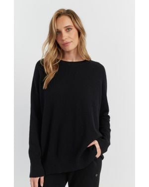 Chinti & Parker Pure Cashmere Slouchy Sweater - Black