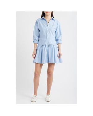 Polo Ralph Lauren Long Sleeve Cotton Shirtdress - Blue