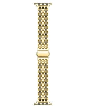 The Posh Tech Remy Rhinestone & Stainless Steel Apple Watch Watchband - Metallic