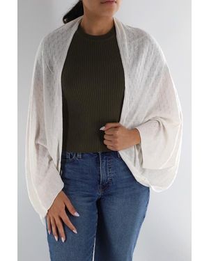 La Fiorentina Knit Coccoon Wrap - White