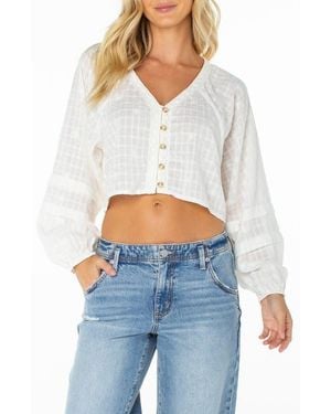 Roxy Monterey Eyelet Cotton Top - White