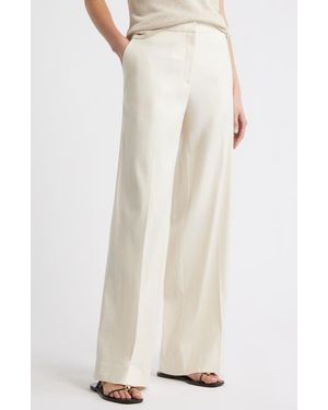Nordstrom The Lennox Linen Blend Wide Leg Pants - White