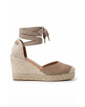 Menina Step Jimena High Laces Espadrille Sandal - Metallic
