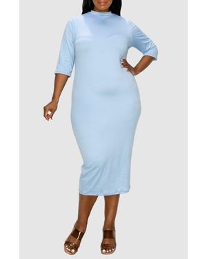 L I V D Mona Midi Dress - Blue