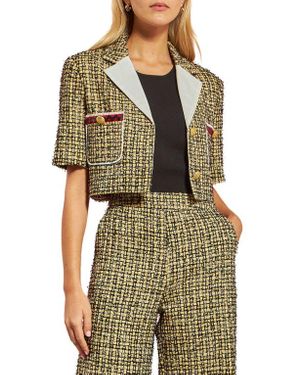 English Factory Premium Tweed Crop Jacket - Multicolor