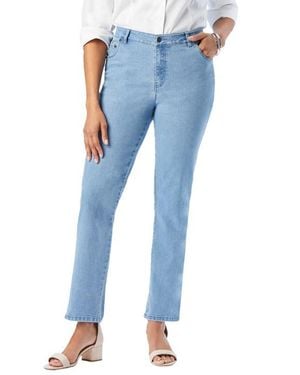 Jessica London True Fit Stretch Denim Straight Leg Jean - Blue