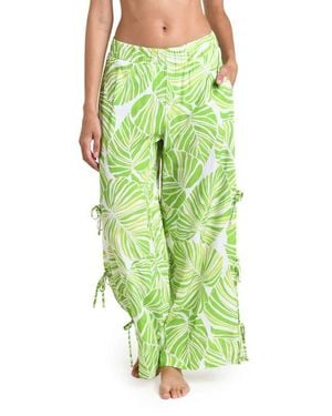 La Blanca Serene Palm Cover-Up Pants - Green