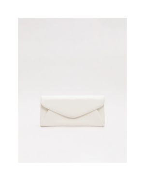 Phase Eight Leather Clutch Bag - White
