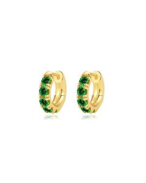 Classicharms Daniela Huggie Hoop Zirconia Earrings - Multicolor