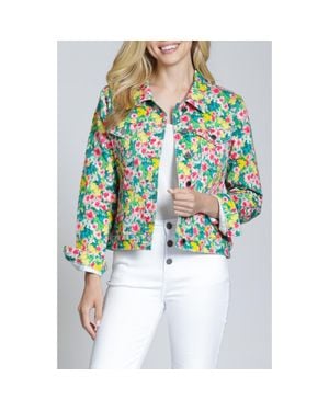 Apny Print Denim Jacket - Green