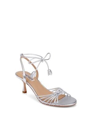 Badgley Mischka Yelena Ankle Wrap Sandal - White