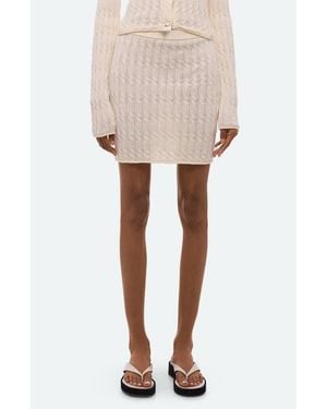 Helmut Lang Cable Knit Miniskirt - Natural