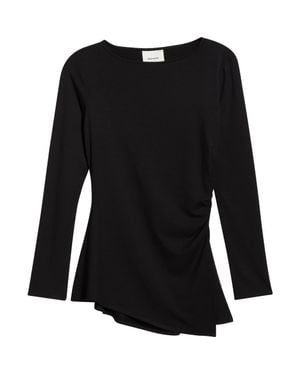 Reformation Margot Asymmetric Knit Top - Black