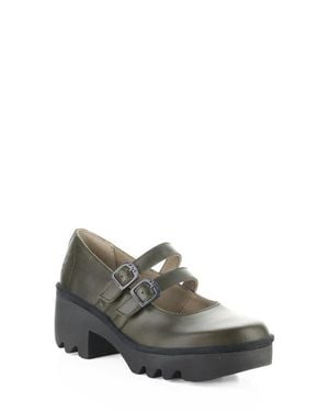Fly London Tibu Leather Mary Jane - Gray