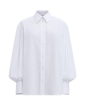 Callas Milano Viola Pleated Sleeve Shirt - White