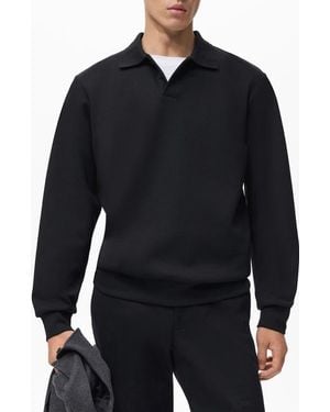 Mango Regular Fit Polo Sweatshirt - Blue