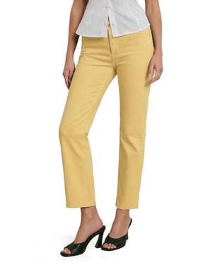 FAVORITE DAUGHTER The Valentina Super High Waist Straight Leg Jeans - Yellow