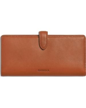 Shinola Continental Leather Snap Wallet - Brown
