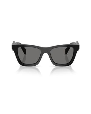 Prada 52Mm Polarized Butterfly Sunglasses - Gray