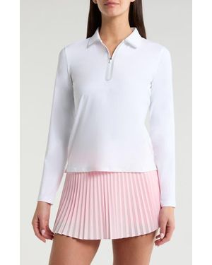 G/FORE Silky Tech Nylon Long Sleeve Polo - Pink