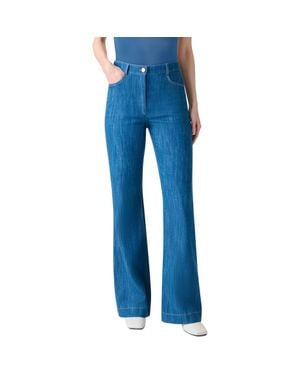 Akris Punto Courtney Flare Leg Jeans - Blue