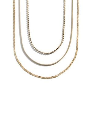 BaubleBar Anita Set Of 3 Water Resistant Necklaces - White