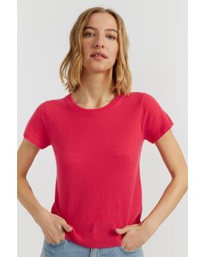Chinti & Parker Air Pure Cashmere T-Shirt - Red