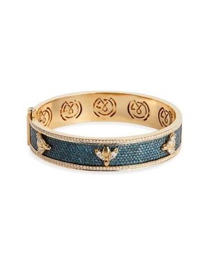 Grace Winfrey Honey Bees Pavé Diamond Garden Bangle Bracelet - Multicolor