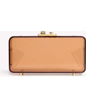 Gianvito Rossi Valì Plexi Clutch - Natural