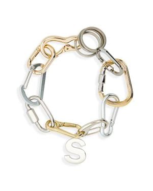 Sacai Carabiner Bangle Bracelet in Metallic | Lyst