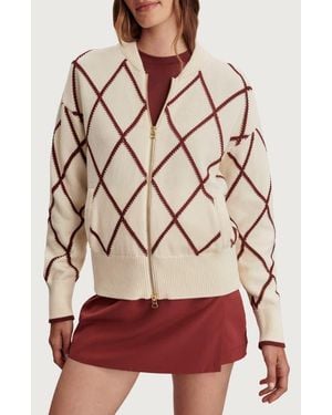 Varley Nile Cotton Bomber Cardigan - Red