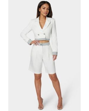 Bebe Tailored Bermuda Shorts - White