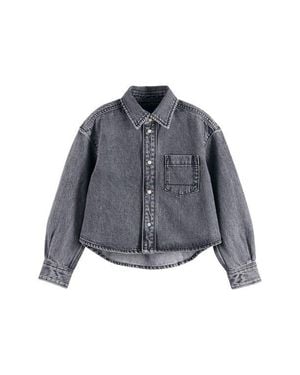 Scotch & Soda Kids' Denim Button-Up Overshirt - Gray