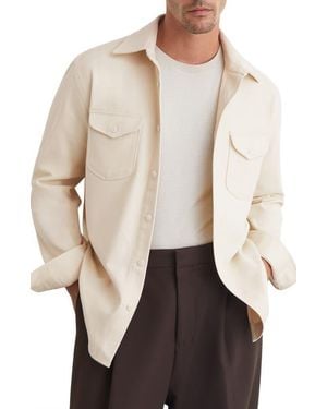 Reiss Astra Cotton Shirt Jacket - Natural