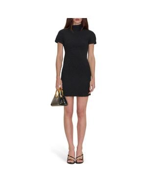 Cult Gaia Luka Cotton Rib Minidress - Black