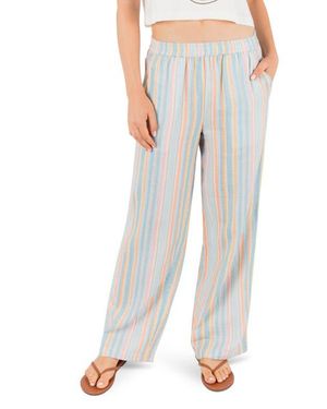 Hurley Avalon Stripe Cotton Gauze Wide Leg Pants - Multicolor