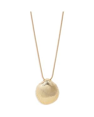 Nordstrom Scallop Shell Pendant Necklace - Metallic