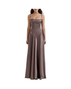 dress with lace bodice Sheath Sweetheart Lace Corset Floor-Length Lace Dress 810445 by Clarisse 10 / Lilac main image 1