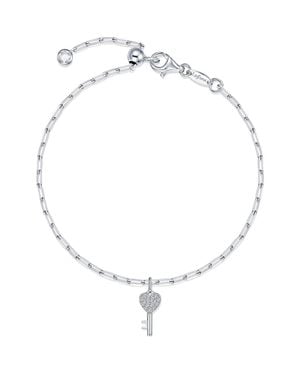 Lafonn Key To Forever Simulated Diamond Key Charm Bracelet - Metallic