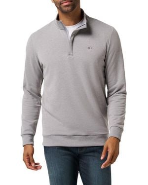 Travis Mathew Cloud 2.0 Quarter Zip Pullover - Gray