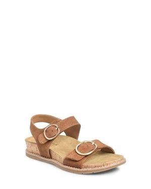 Comfortiva Gibson Slingback Platform Wedge Sandal - Natural