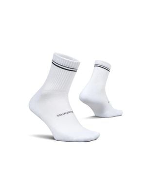 Feetures High Performance Max Cushion Quarter Tall Sock Moisturewicking Athletic Socks - White