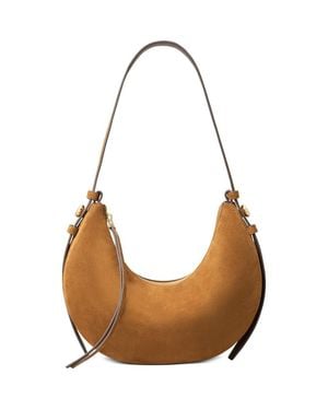 Tory Burch Romy Suede Half Moon Shoulder Bag - Brown