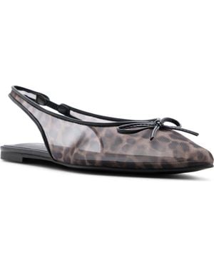 ALDO Jennika Mesh Pointed Toe Slingback Flat - Gray