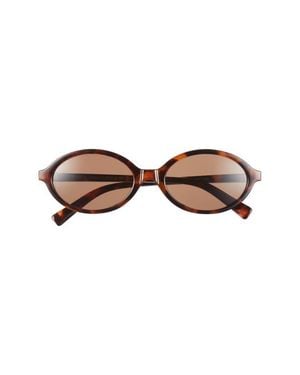 BP. Retro Oval Sunglasses - Brown